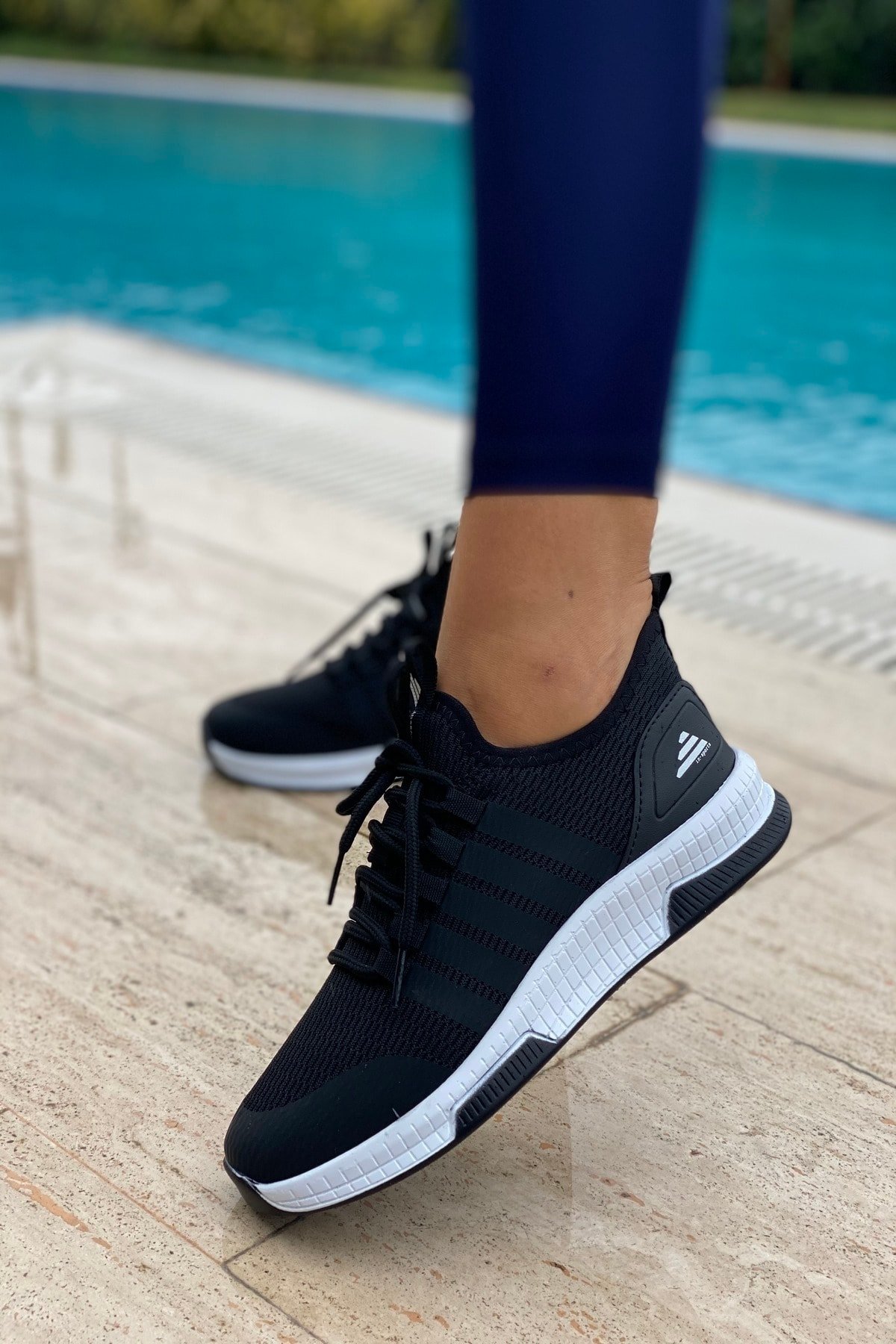 UNİSEX SİYAH TRİKO SNEAKER SPOR AYAKKABI 21İ5120
